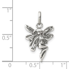 Sterling Silver Antiqued Fairy Pendant QC3907