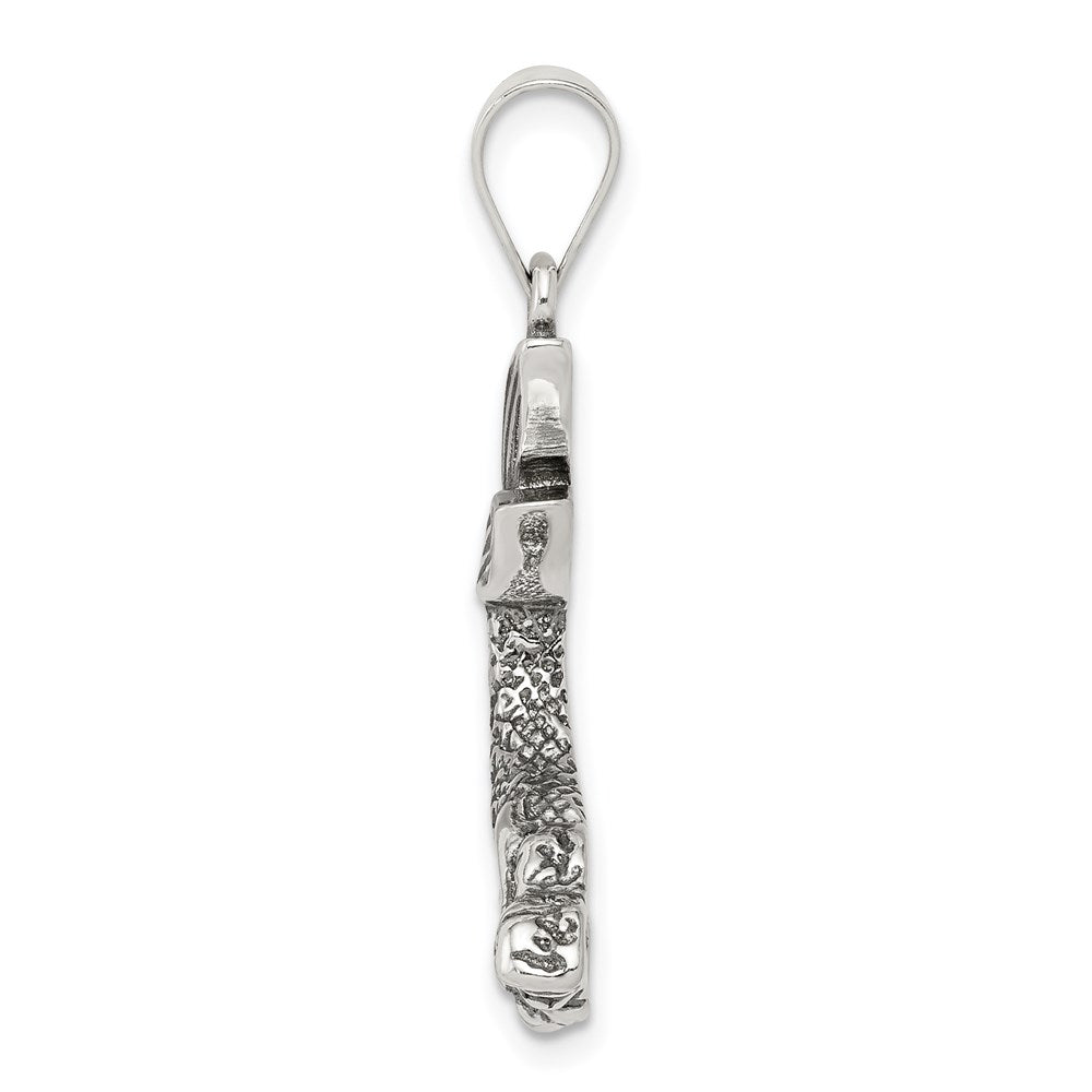 Sterling Silver Antiqued Mermaid Pendant QC3918
