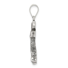 Sterling Silver Antiqued Mermaid Pendant QC3918