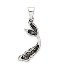 Sterling Silver Antiqued Mermaid Pendant QC3918
