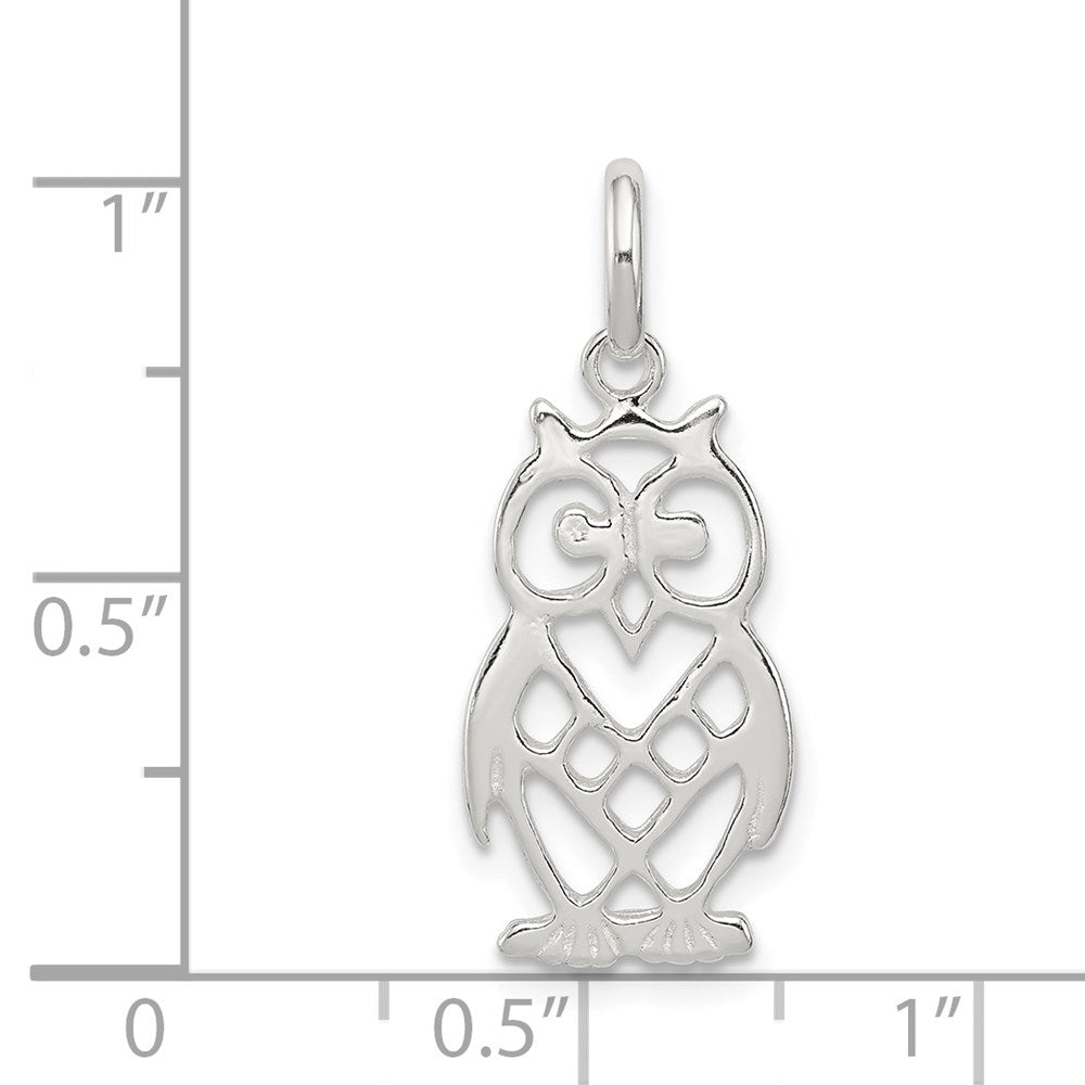 Sterling Silver Owl Charm QC4051