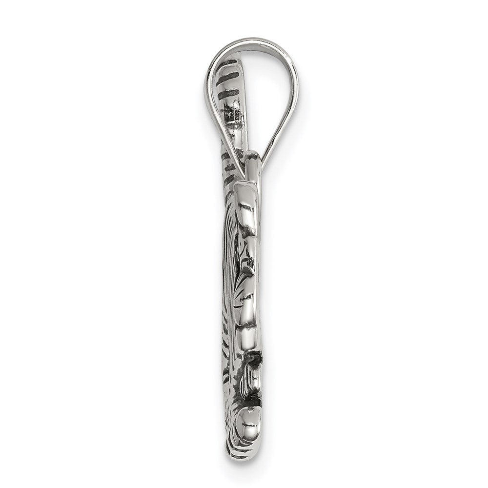 Sterling Silver Antiqued Tiger Charm QC4086