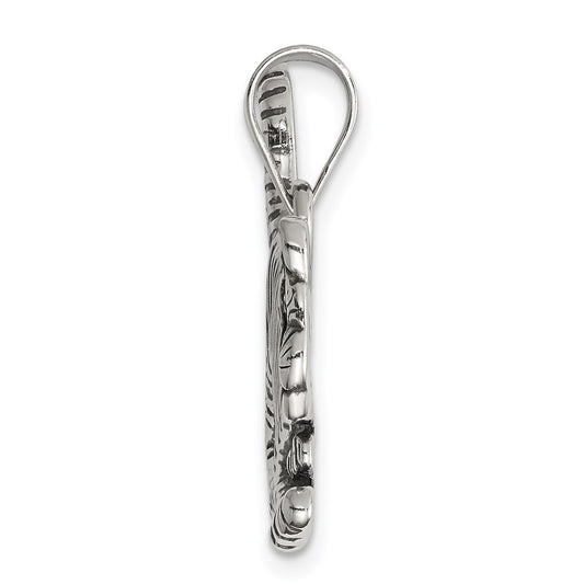 Sterling Silver Antiqued Tiger Charm QC4086