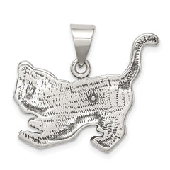 Sterling Silver Antiqued Tiger Charm QC4086