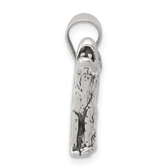 Sterling Silver Antiqued Wolf Charm QC4101