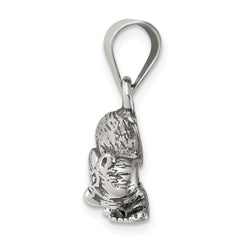 Sterling Silver Antiqued Raccoon Charm QC4106