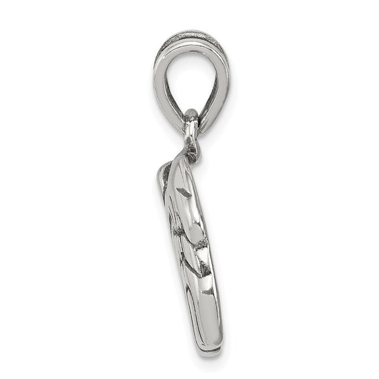 Sterling Silver Antiqued Bulldog Charm QC4124