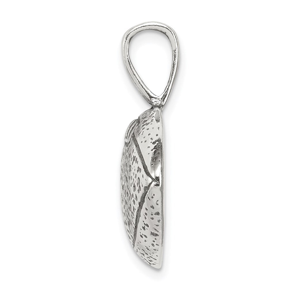 Sterling Silver Antiqued Football Pendant QC4135
