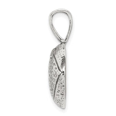 Sterling Silver Antiqued Football Pendant QC4135