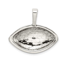 Sterling Silver Antiqued Football Pendant QC4135
