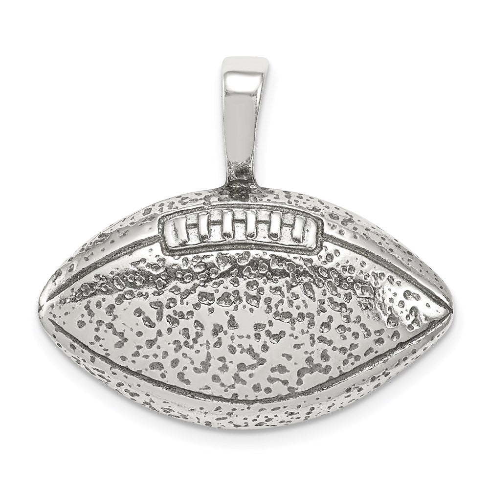 Sterling Silver Antiqued Football Pendant QC4135