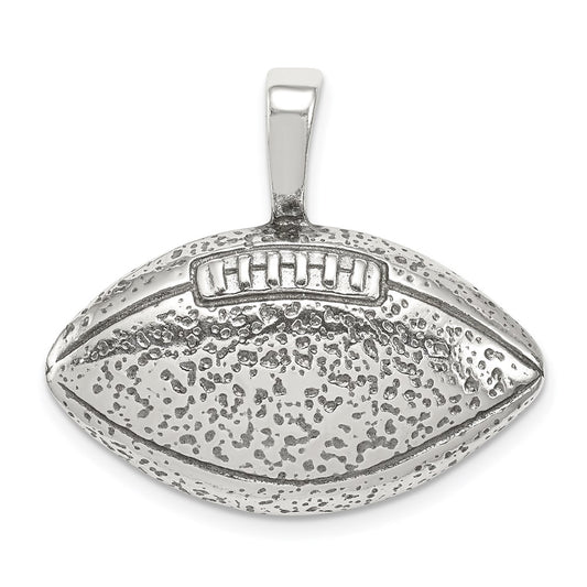 Sterling Silver Antiqued Football Pendant QC4135