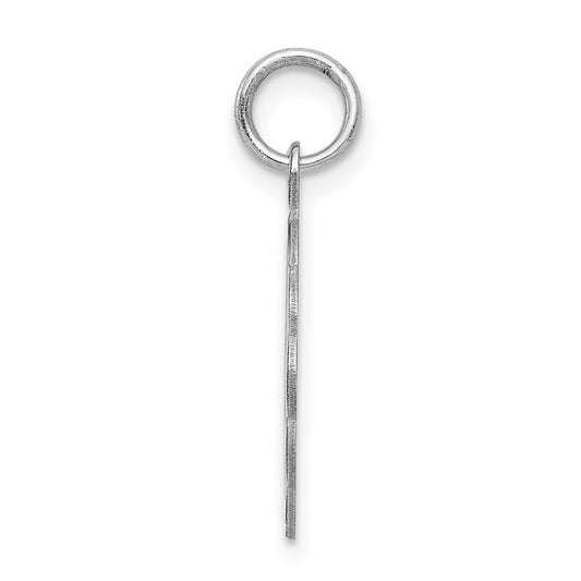 Sterling Silver/Rhodium-plated Brocaded Letter G Initial Pendant QC4161G