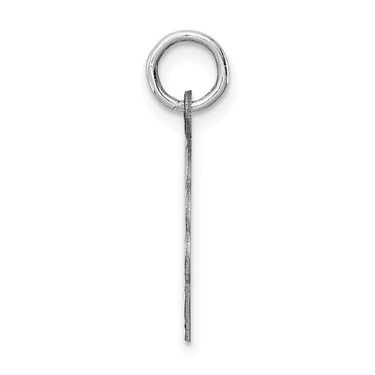 Sterling Silver/Rhodium-plated Brocaded Letter N Initial Pendant QC4161N