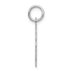 Sterling Silver/Rhodium-plated Brocaded Letter T Initial Pendant QC4161T