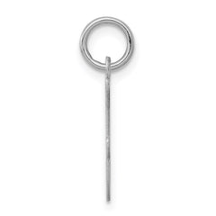 Sterling Silver Rhodium-plated Stamped Letter F Initial Charm QC4163F