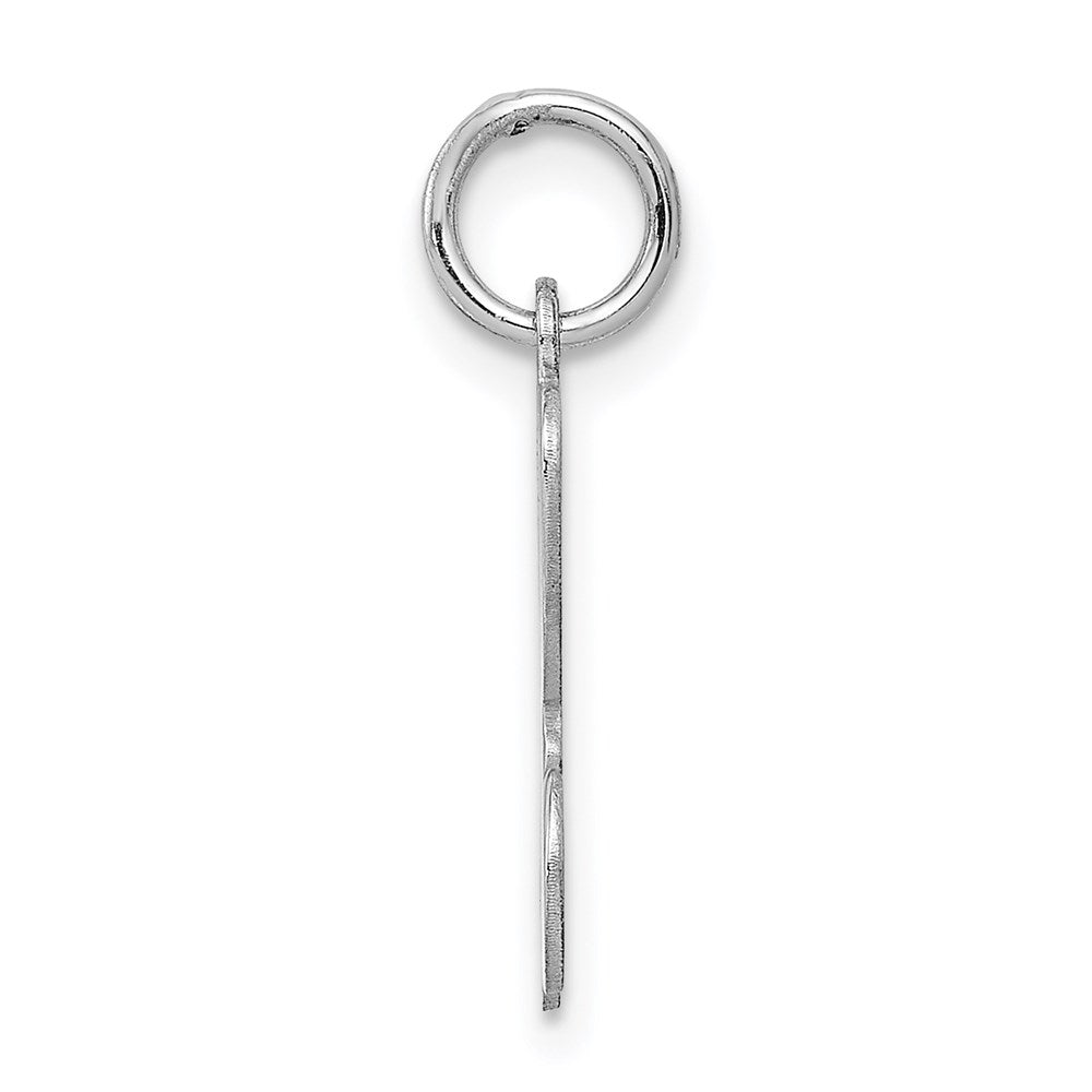 Sterling Silver Rhodium-plated Stamped Letter H Initial Charm QC4163H