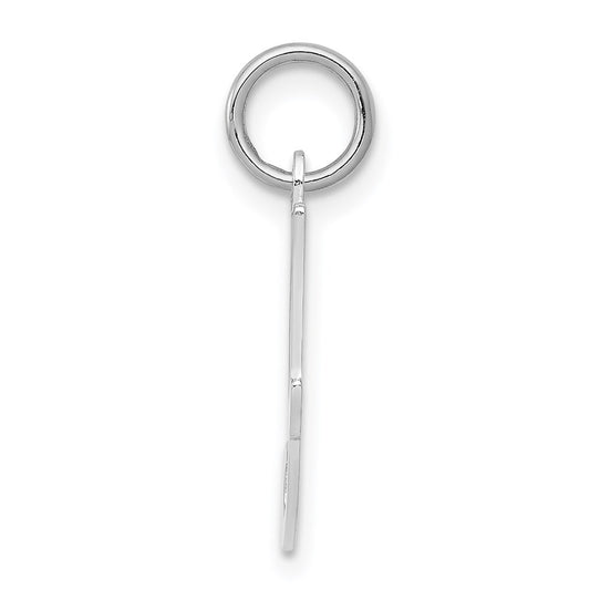 Sterling Silver Rhodium-plated Stamped Letter I Initial Charm QC4163I