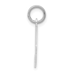 Sterling Silver Rhodium-plated Stamped Letter I Initial Charm QC4163I