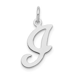 Sterling Silver Rhodium-plated Stamped Letter I Initial Charm QC4163I