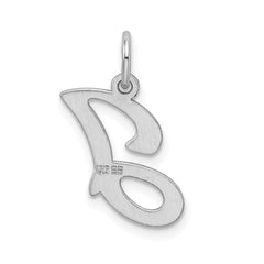Sterling Silver Rhodium-plated Stamped Letter J Initial Charm QC4163J