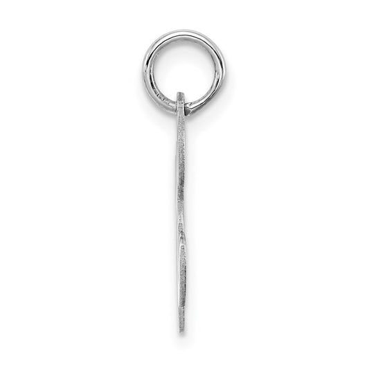 Sterling Silver Rhodium-plated Stamped Initial K Charm QC4163K