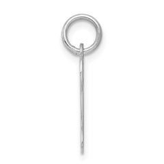 Sterling Silver Rhodium-plated Stamped Letter N Initial Charm QC4163N