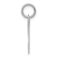 Sterling Silver Rhodium-plated Stamped Letter T Initial Charm QC4163T