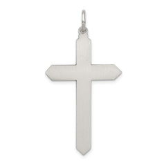 Sterling Silver Antiqued June Glass Birthstone Cross Pendant QC4333