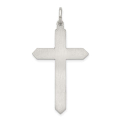 Sterling Silver Antiqued December Glass Birthstone Cross Pendant QC4339