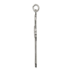 Sterling Silver Antiqued Cross Charm QC434