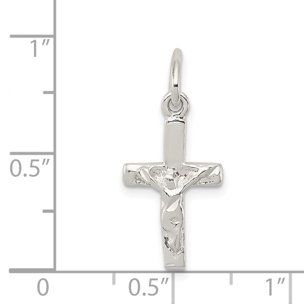 Sterling Silver Small Crucifix Charm QC4369