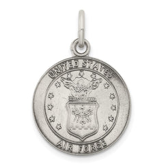 Sterling Silver Antiqued U.S. Air Force Medal Charm QC4411