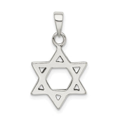 Sterling Silver Antiqued Star of David Charm QC4435