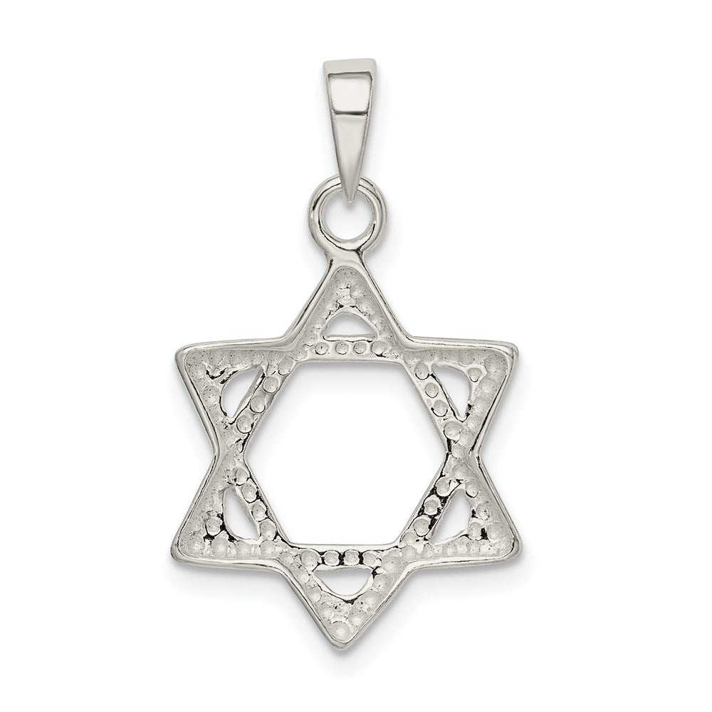 Sterling Silver Star of David Pendant QC4437