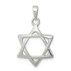 Sterling Silver Star of David Pendant QC4437