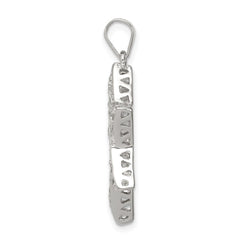 Sterling Silver Rhodium-plated CZ Star of David Pendant QC4439