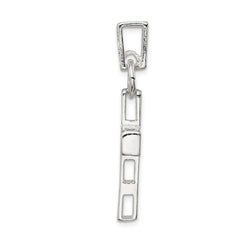 Sterling Silver Hammered Latin Cross Pendant QC4452