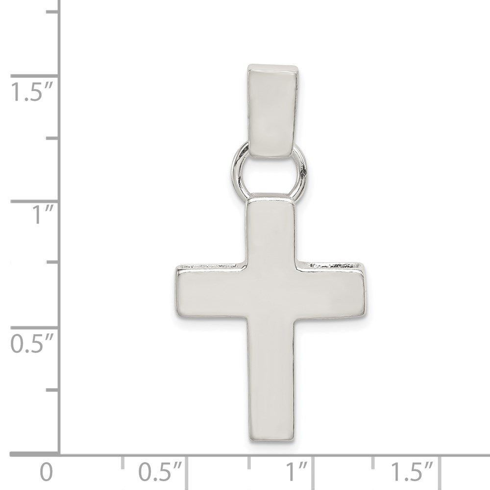 Sterling Silver Hammered Latin Cross Pendant QC4452