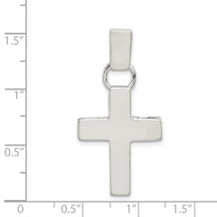 Sterling Silver Hammered Latin Cross Pendant QC4452