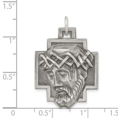 Sterling Silver Antiqued Ecce Homo Medal QC448