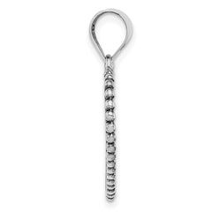 Sterling Silver Rhodium-plated Heart Pendant QC4562