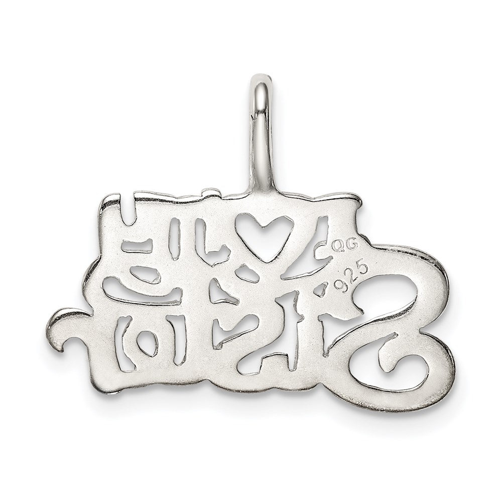 Sterling Silver I (heart) my Sister Pendant QC4580