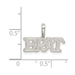 Sterling Silver Brat Pendant QC4596
