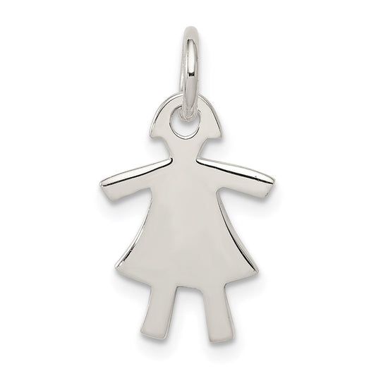 Sterling Silver Girl Charm QC4629
