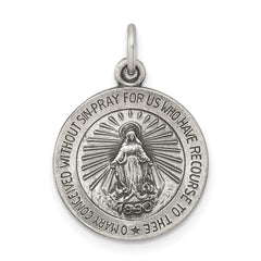 Sterling Silver Antiqued Miraculous Medal QC463