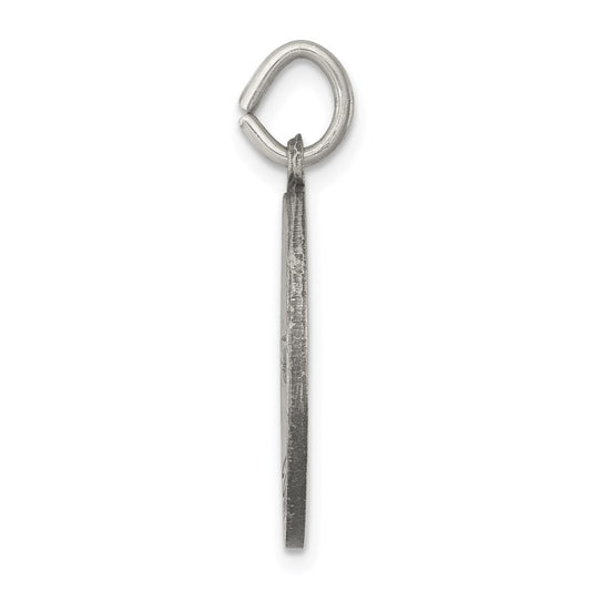 Sterling Silver Antiqued Confirmation Medal Charm QC467