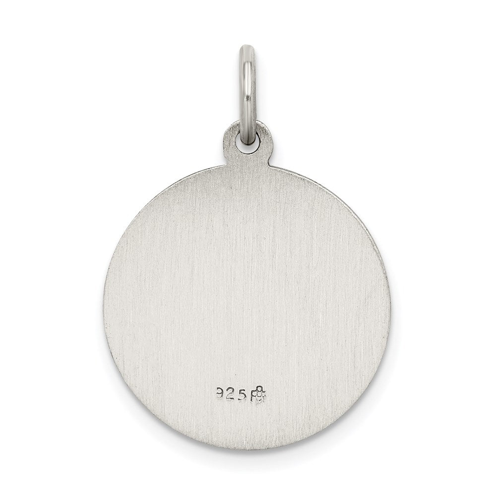Sterling Silver Antiqued Confirmation Medal Charm QC467