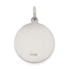 Sterling Silver Antiqued Confirmation Medal Charm QC467