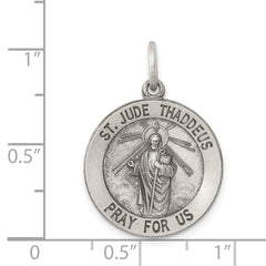 Sterling Silver Antiqued St. Jude Thaddeus Medal QC470